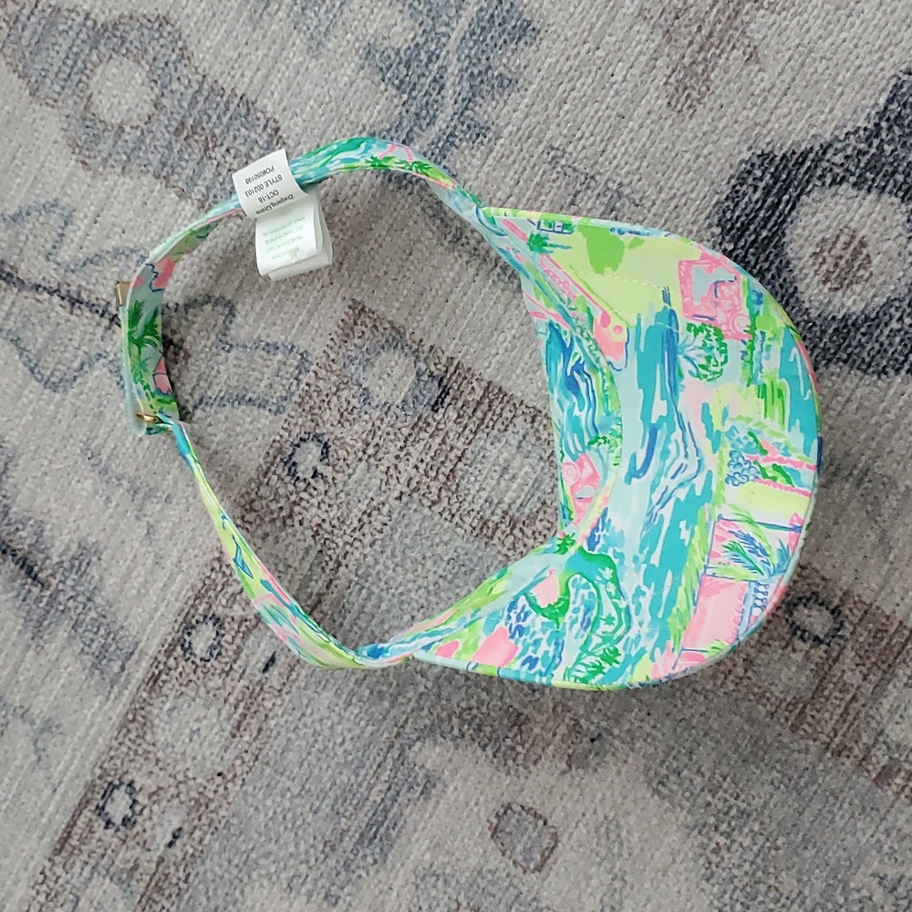 SOLD Lilly Pulitzer It's A Match Adjustable Visor Golf Tennis - Picture 8 of 8